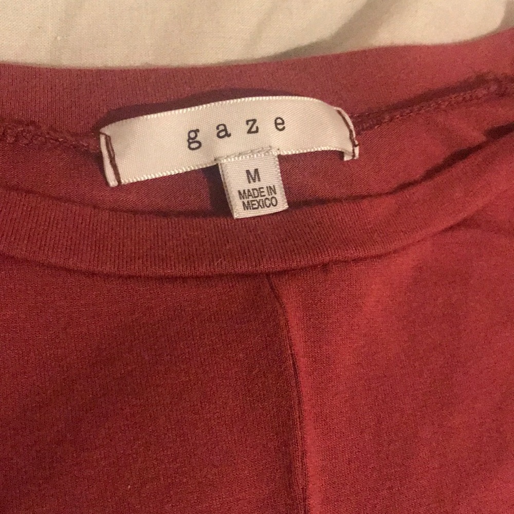 Burgundy crop top - Picture 3 of 4